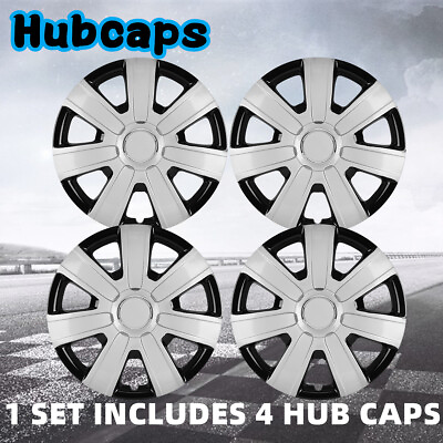 #ad 15quot; Set Of 4 Universal Wheel Rim Cover Hubcaps Snap On Car Truck SUV To R15 Tire $42.99