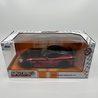 #ad JADA Bigtime Muscle CAR DODGE VIPER NEW 2008 SRT 10 CANDY RED 1 24 DIECAST $29.99