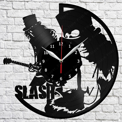 #ad Slash Vinyl Clock Record Wall Clock Decor Fan Art Home 3409 $14.99