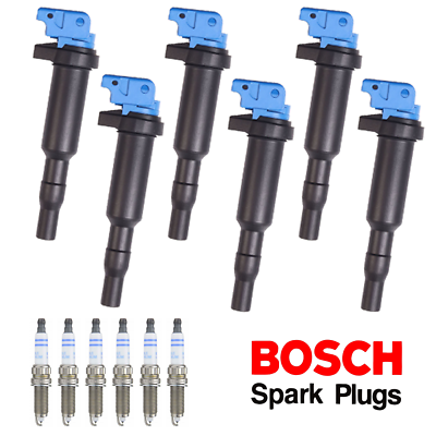 High Performance Ignition Coil amp; Bosch Platinum Spark Plug for BMW X5 640i UF592 $187.99