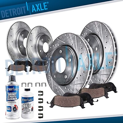 Front and Rear Drilled Rotors Brake Pads kit for Hyundai Tucson Kia Sportage FWD $168.92