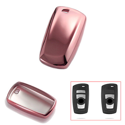 #ad Rose Gold Soft Remote Control Key Fob Case Protect Skin For BMW 1 3 4 5 6 Series $9.96