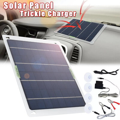 #ad 30W Waterproof Solar Battery Maintainer Car RV Charger 12 Volt Tender Trickle $22.00