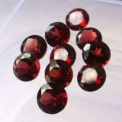 #ad Natural Garnet Mozambique Round Faceted Cut 3mm To 10mm Loose Gemstone $14.30