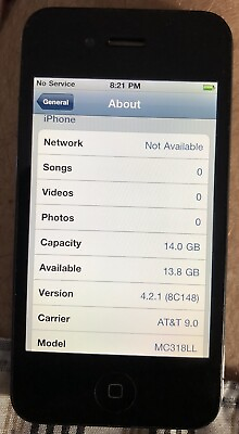 #ad Apple iPhone 4 Black ATT A1332 16GB GSM CDMA Very Good Used IOS 4.2.1 $148.88