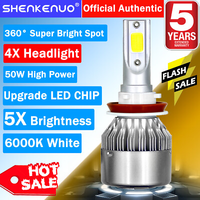 #ad 4x H9 H11 LED HID Headlight Bulbs 6000K 100W White For Kawasaki ZX14r 2006 2015 $28.11