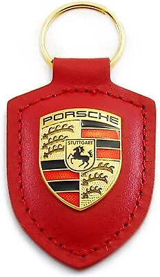 #ad Porsche Crest Key Ring Black and Red $11.98
