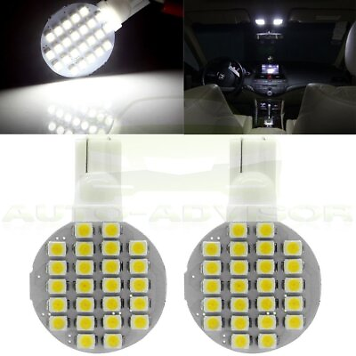 #ad 2pcs Super White T10 Wedge License Plate 24 SMD LED Light bulbs W5W 921 168 194 $6.95