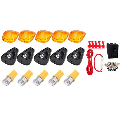 #ad Wiring Pack5PCS Amber Cab Marker Covers 5PCS T10 LED Bulbs Side Marker Lights $22.77