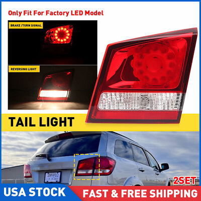 #ad 2x Right LED Inner Tail Light Fits For Dodge Journey 2011 20 Brake Stop Taillamp $125.98
