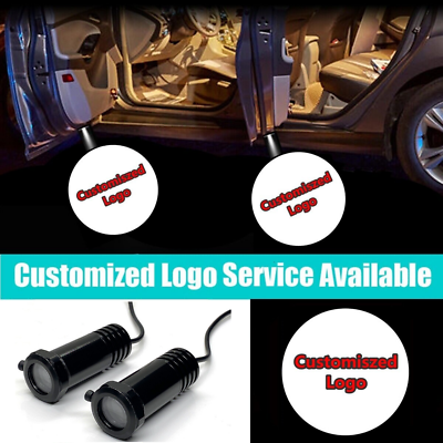 #ad 2Pcs Wired Customized Car Door LED Projector Ghost Shadow Welcome LED Light $52.21