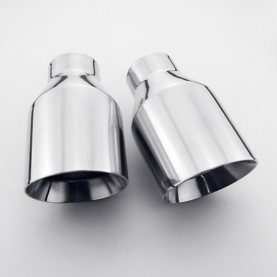 #ad Pair Dual Wall 4quot; Out 2.25quot; Inlet Stainless Exhaust Tips for Subaru Forester XT $94.97