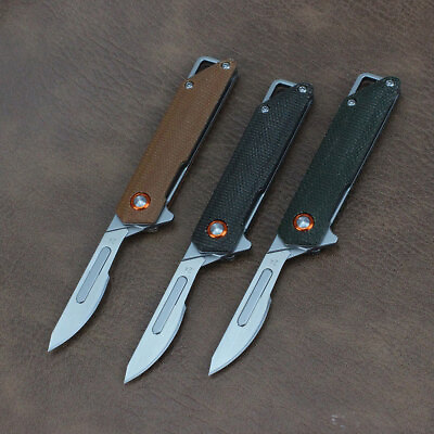 Pocket Utility Knife Replace Blade Scalpel EDC Outdoor Keychain Folding Knife # $19.89