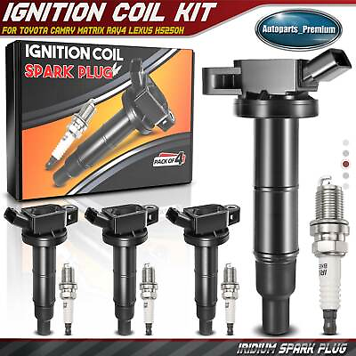 4x Ignition Coil amp; IRIDIUM Spark Plug Kit for Toyota Camry RAV4 Highlander Lexus $56.99