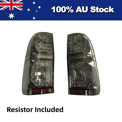 #ad Semi Smoked LED Rear Tail Pair Lights Fit Toyota Hilux N70 2005 2015 Tail Lamp AU $139.95