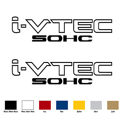 #ad 2x i VTEC SOHC 10quot; x 2.5quot; Vinyl Decal Sticker for Honda Accord Civic Si RS $5.99