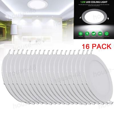 #ad 16Pack 6 Inch LED Ceiling Lights Ultra Thin Recessed Kit 6000K Daylight $62.99