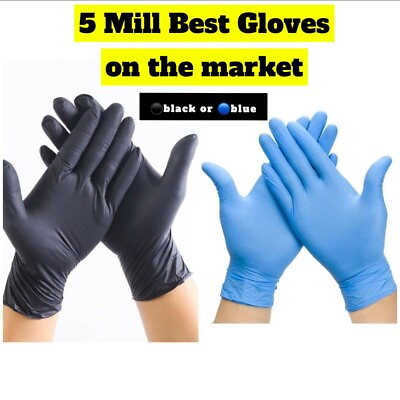 Nitrile Gloves 1000PCs Special 5 Mill Powder Latex Free HUGE SAVING ALL SIZES $51.80