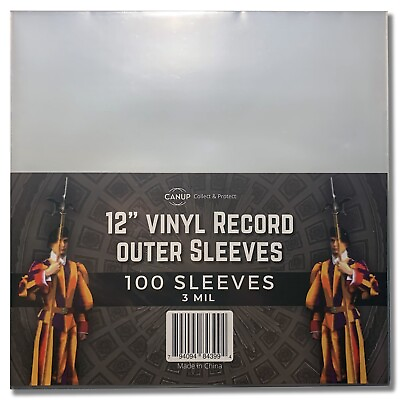 #ad 100 Clear LP Outer Sleeves 3 Mil High Quality Vinyl Record Album Covers $19.99