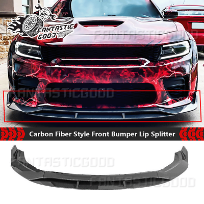 #ad Carbon For Charger SRT Hellcat Scat Widebody 2020 2023 Front Bumper Lip Splitter $87.96
