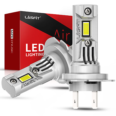 #ad Lasfit H7 LED Headlight High Low Beam Bulb 50W Bright White 6000K Lamp Plug Play $49.99