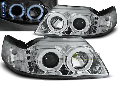 #ad Pair of Headlights for Ford MUSTANG 98 04 Halo Rims Chrome CA LPFO32 XINO CA C $474.74