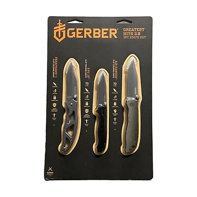 Gerber 3 Piece Folding Knife Set Gerber Gear Greatest Hits 3.0 $24.99