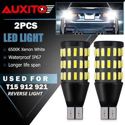 #ad 2X AUXITO Backup Reverse Lights 921 912 T15 LED 6000K White Bulb 3000LM 54H $11.99