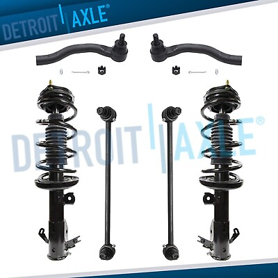 #ad 6pc Front Struts Sway Bars Outer Tie Rods for 2013 2014 2015 Honda Civic No SI $175.73