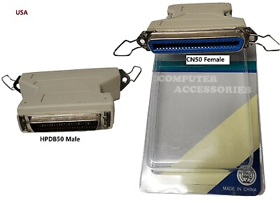 #ad PTC SCSI Adapter HPDB50 Half Pitch DB50 Male to CN50 Centronics 50 Female $12.99