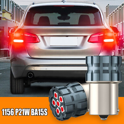 #ad 1 Pair 1156 BA15S P21W LED Reverse Backup Brake Tail Stop Parking Lights Bulbs $8.09