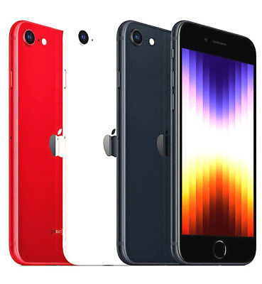 #ad Apple iPhone SE 2022 5G 3rd Gen 10 10 GSM 🔓 Unlocked BLK RED WHT 1 Yr Warranty $329.50