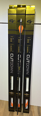 12 GOLD TIP CUTDOWN CARBON 340 SPINE ARROWS 31” PRECUT FULLY ASSEMBLED 2” VANES $74.88