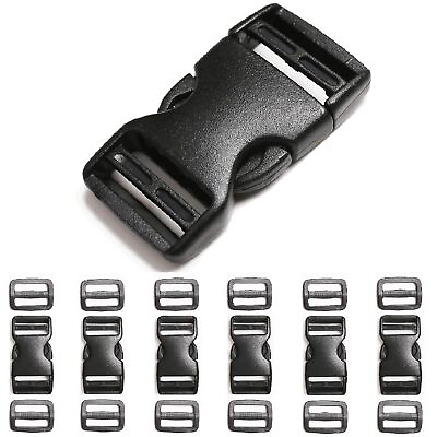 #ad 1inch Plastic Buckle Set Side Release Buckle 6PCS and Tri glide Slide Clip 1... $20.62