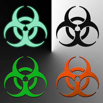 #ad Bio hazard Sticker Specialty Safety Toxic Symbol Bio Warning Decal $4.61