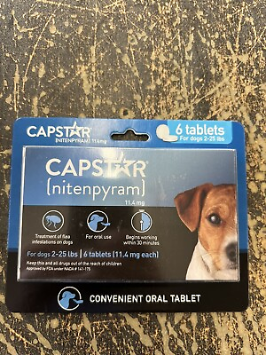 #ad CAPSTAR Oral Treatment for Dogs Small Dogs 2 25 lbs 6 Doses Exp Date 07 2024 $22.49
