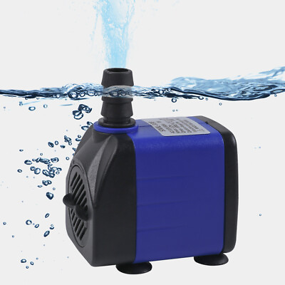 #ad 160GPH Aquarium Submersible Water Pump Quiet Hydroponic Fountain Pond Adjustable $9.97
