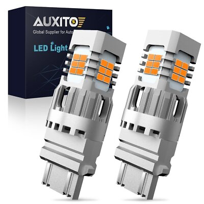 #ad 2x AUXITO 50W CANBUS 4057 3157 4157 LED Amber Yellow Turn Signal Light bulb 3457 $18.99