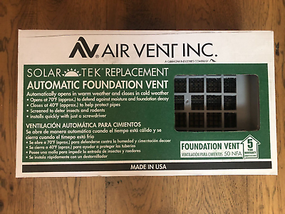 #ad Air Vent 8 in. H X 16 in. W Gray Plastic Automatic Foundation Vent #RAGR $24.95