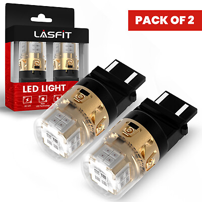 #ad LASFIT 3157 3156 LED Red Brake Tail Light Rear Turn Signal Stop Bulbs L2 Series $22.99