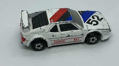 #ad MATCHBOX 1981 WHITE BMW M1 Car Diecast Toy DIE CAST $3.99