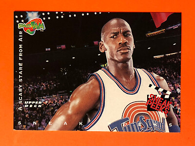 #ad 1996 upper deck space jam michael jordan “A Scary Stare From Air” #56 $12.95
