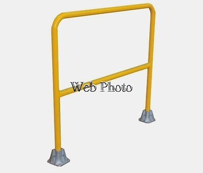 #ad 3 Yellow Round Hand Rail Section Without Mounting Base 42quot; x 48quot; x 1 5 8quot; $275.00