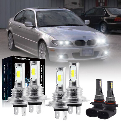 #ad Fits for BMW 330Ci 325Ci 2001 2006 6x Combo LED Headlight Fog Light Bulbs Kit US $32.42