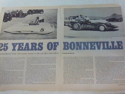 #ad 1973 .25 Years Of Bonneville Vintage Highlights Article 5 Pages $6.75