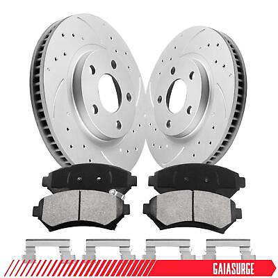 #ad Front Brake Rotors and Ceramic Pads For Cadillac DeVille Buick LeSabre Vented $88.34