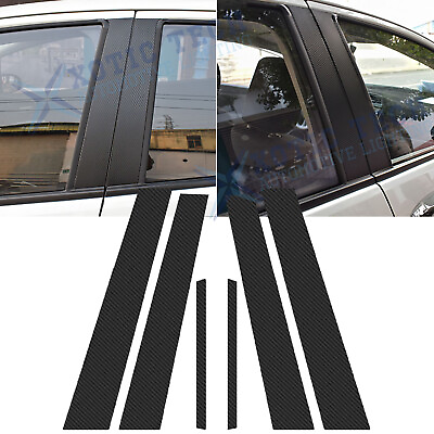 #ad Carbon Fiber Style Window Pillar Decal Trim Sticker For Honda Accord Sedan 13 17 $11.98