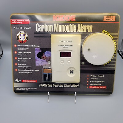 Kidde Nighthawk Carbon Monoxide Alarm Plus Bonus Smoke Alarm Model 444015 $41.49