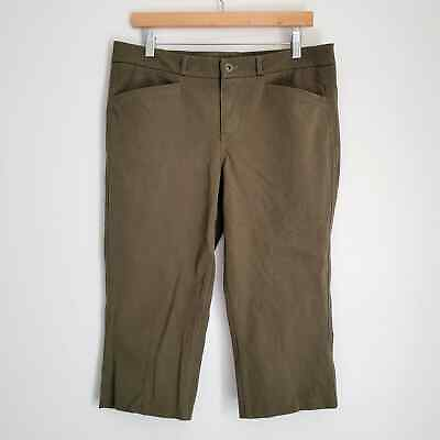 #ad Banana Republic Women#x27;s Capri Pants 10 Green Mid Rise Skimmers Stretchy Dressy $19.99