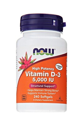 #ad #ad Now Foods High Potency Vitamin D 3 5000 IU 240 Softgels $19.99